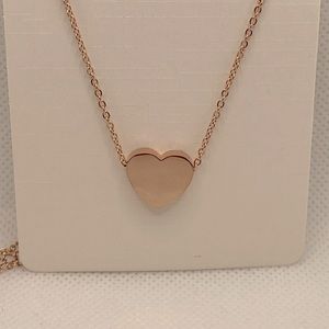 Rose Gold Heart Pendant Necklace